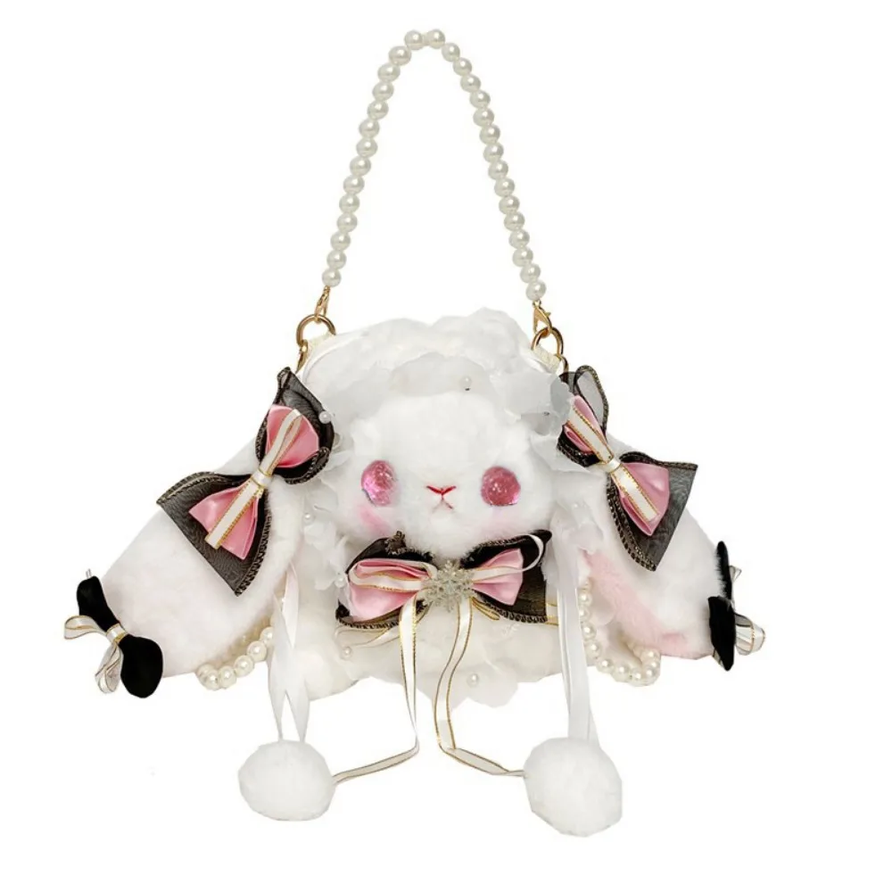 

Stuffed Animals Lolita Rabbit Shoulder Bags Soft Cute Lop Ear Rabbit Bags Creative Small Rabbit JK Crossbody Bag Cosplay