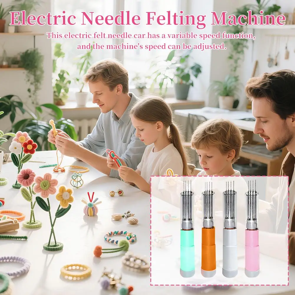 

Electric Needle Felting Machine Wool Felt Poke Needle Including Poke Felt Tools Adjustable Needle Power Wool Supplies Speed U1U4