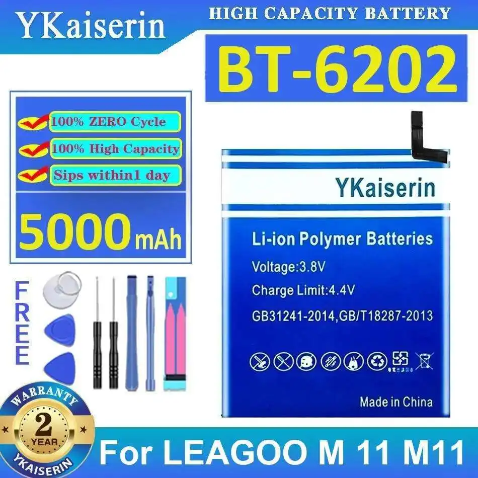 

5000mAh Mobile Phone Battery Long-Lasting Performance For Leagoo M 11 M11 BT-6202