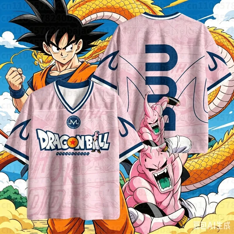 2026 Anime T-shirt Special Edition Dragon Ball Football Suit Men's and Women's Large Quick Drying Sports 3D Printed T-shirt