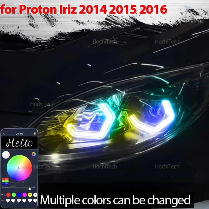 

For Proton Iriz 2014 2015 2016 Sequential APP Remote control M4 style Muti-colored modes Angel Eyes Ring LED Turn signal