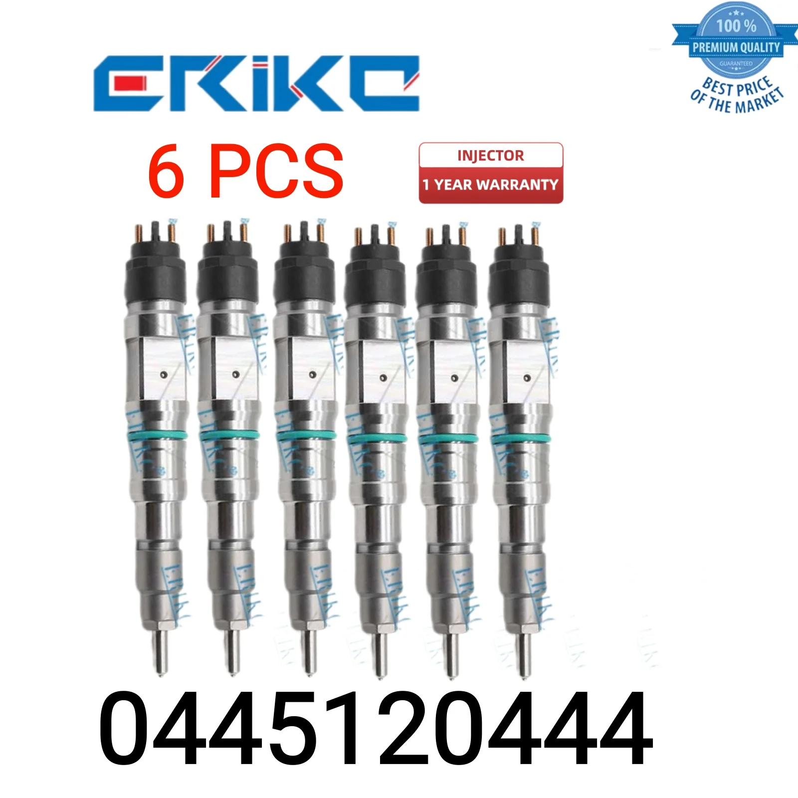 6 PCS 0445120444 Common Rail Injector 0 445 120 444 Diesel Fuel Injector 0445 120 444 Fuel Injector Assembly