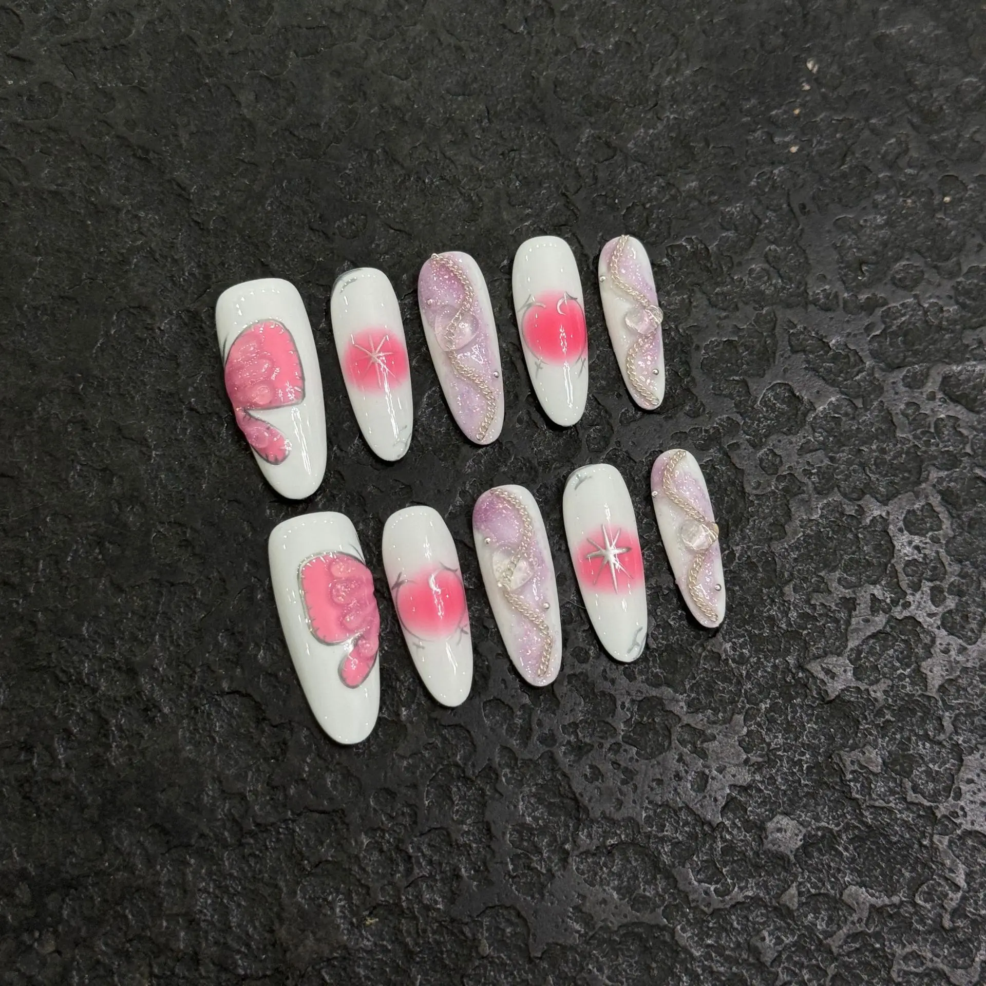

European and American Ins Style Simple White Nail Art Fashion Manicure (912)