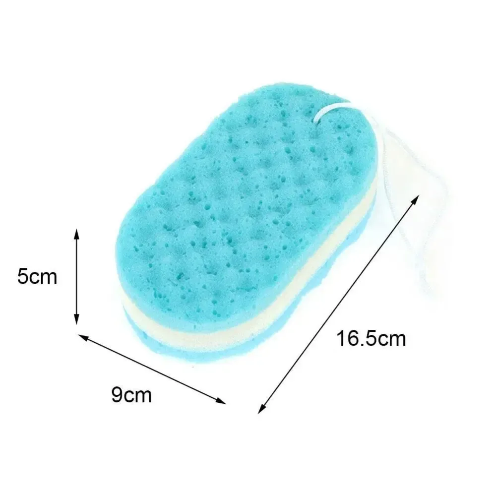 3-layer موجة حمام الإسفنج التقشير فرشاة للجسم دش الجلد نظيفة تدليك تنظيف فرشاة اغتسال العناية بالبشرة مزيل لوازم الحمام #5