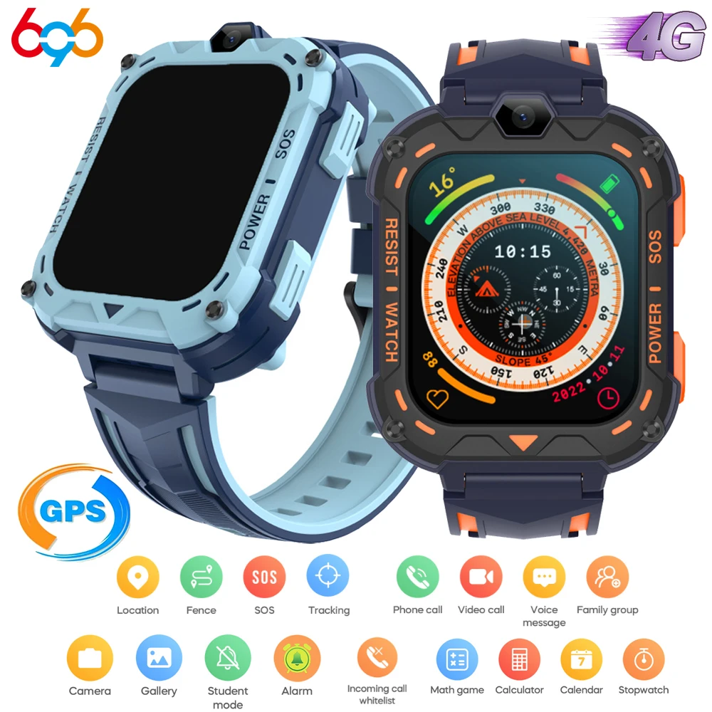 

Student 4G Smart Watch Video Call Camera Voice chat SOS Kids Watches GPS LBS Wifi Positioning Computer Children Smartwatch Gift