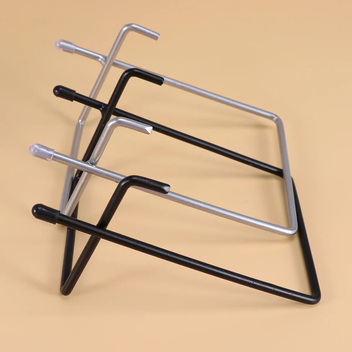 

3Pcs Metal Geometric Display Rack Stable Rust Resistant Organizer for Plates Books Journals Photos Home Office Store Use