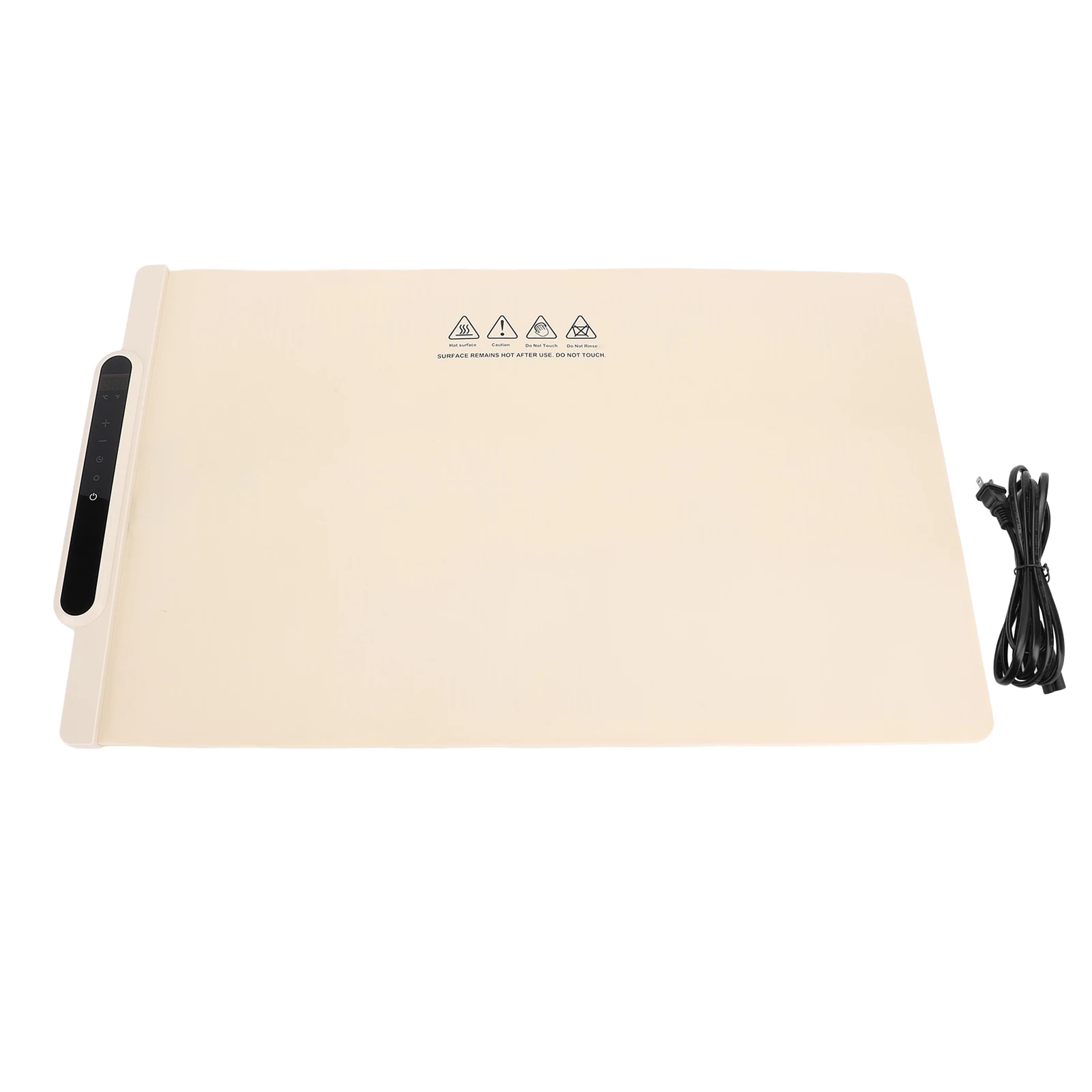 صينية تدفئة كهربائية قابلة للدوران، درجة حرارة قابلة للتعديل، تسخين سطح كامل، حصيرة طعام من السيليكون، إيقاف تلقائي للحفلات