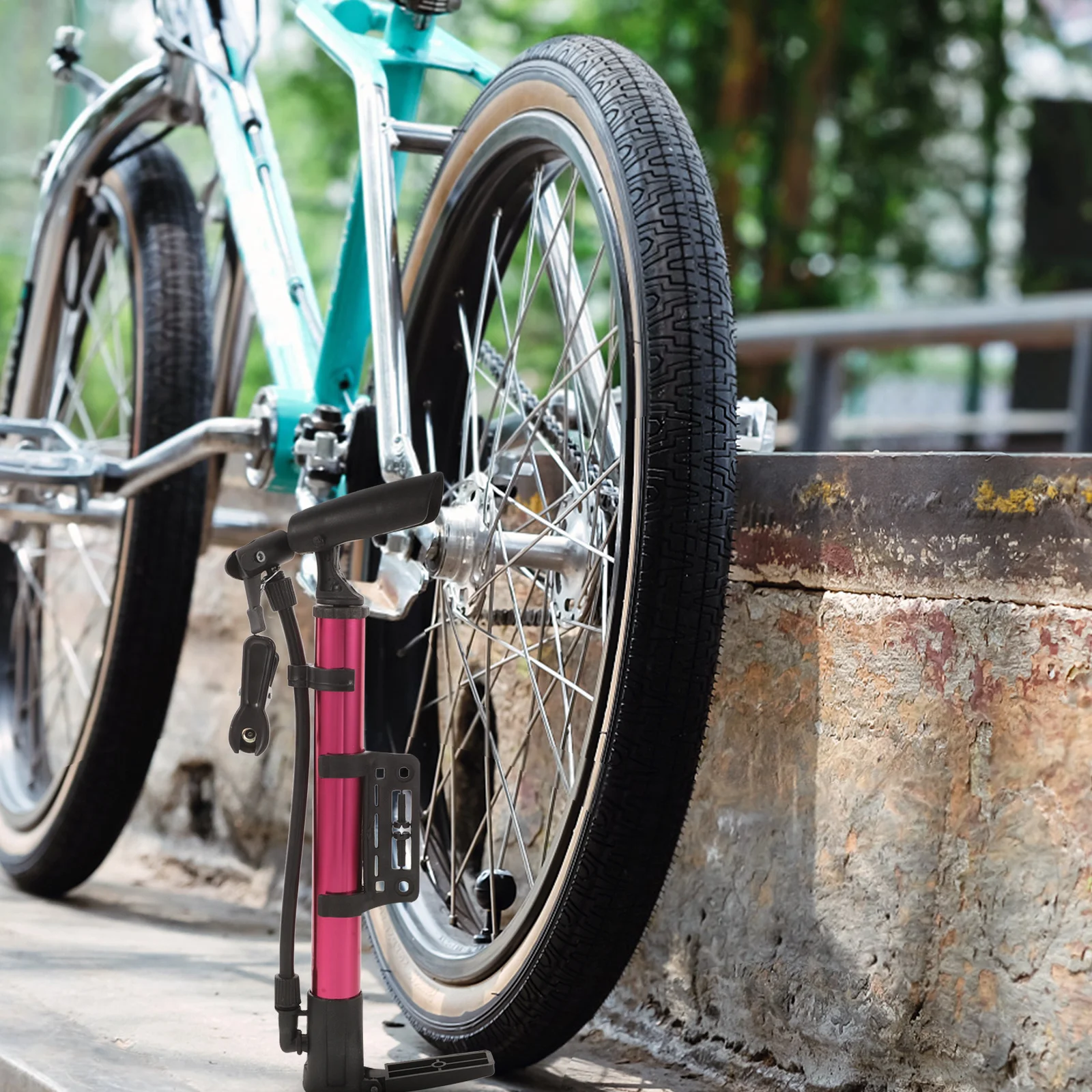 Portable Mini Inflator Compact Bike Tire Pump Lightweight High Efficiency Quick Inflation for Bicycle Electric Scooter