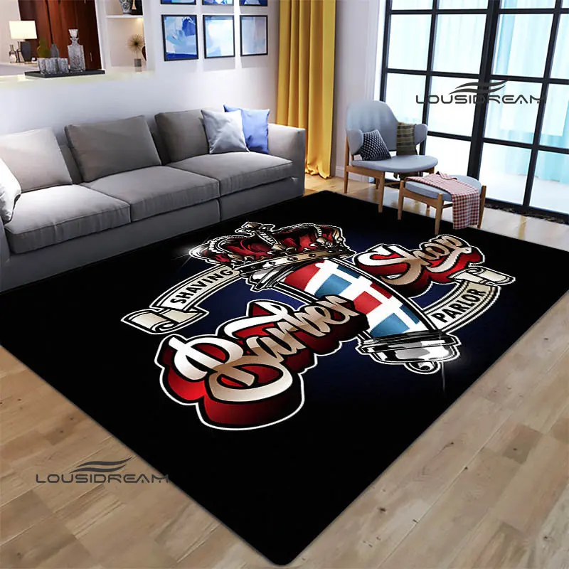 Barbershop retro custom carpet non -slip carpet living room bedroom carpet photography props yoga mats birthday gifts