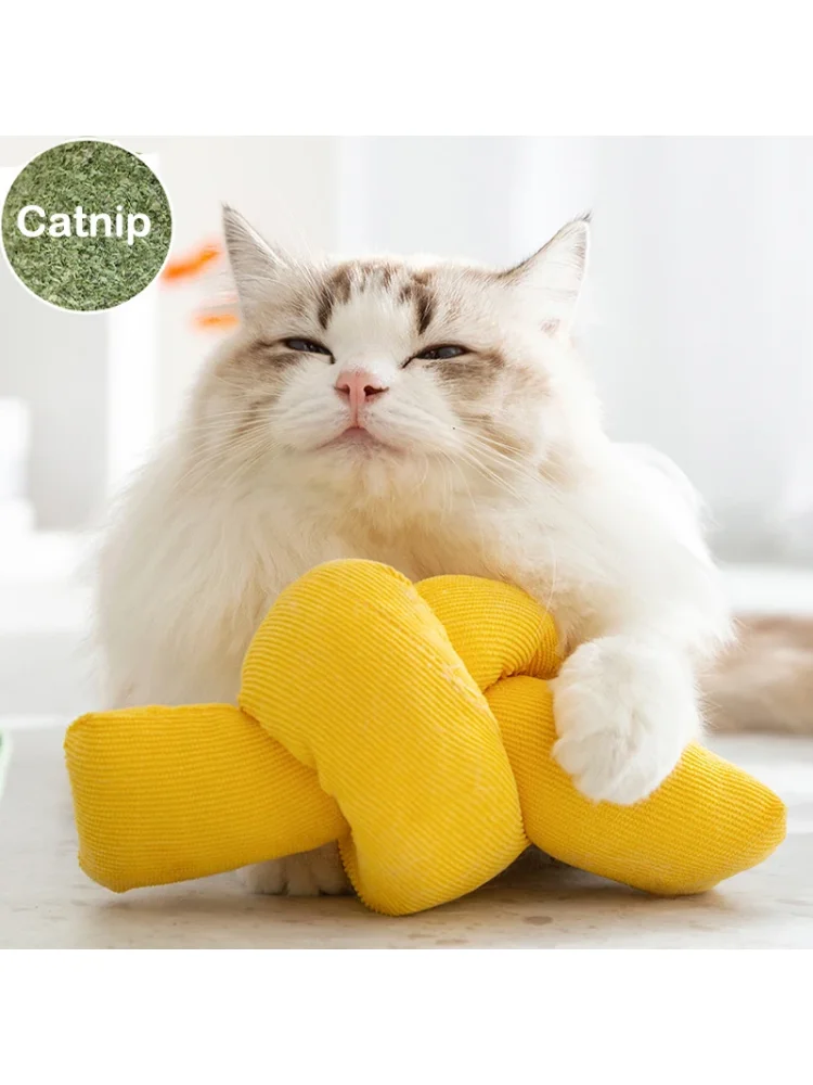 Catnip Pets Toy Cat Chew Toy Puppy Kitten Teeth Grinding Cat Plush Pillow Rustle Sound Catnip Toy Cat Kicker Toy Cats Supplies