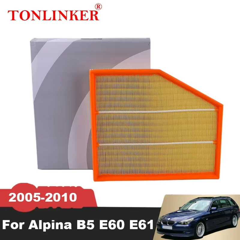 

TONLINKER OE 13717521023 Air Filter For Bmw Alpina B5 E60 E61 2005 2006 2007 2008 2009 2010 4.4AT 13717521037 Car Accessories