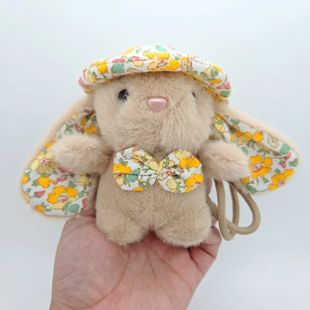 

Cute Bunny Plush Keychain Bag Charm Soft Stuffed Rabbit Doll Pendant Kawaii Backpack Accessory Gift for Girls Women 14cm