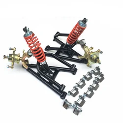 1Set Front Suspension Swingarm Upper/Lower A Arm Steering Strut Knuckle Brake Wheel Hubs Fit for 150cc 200cc ATV Go kart