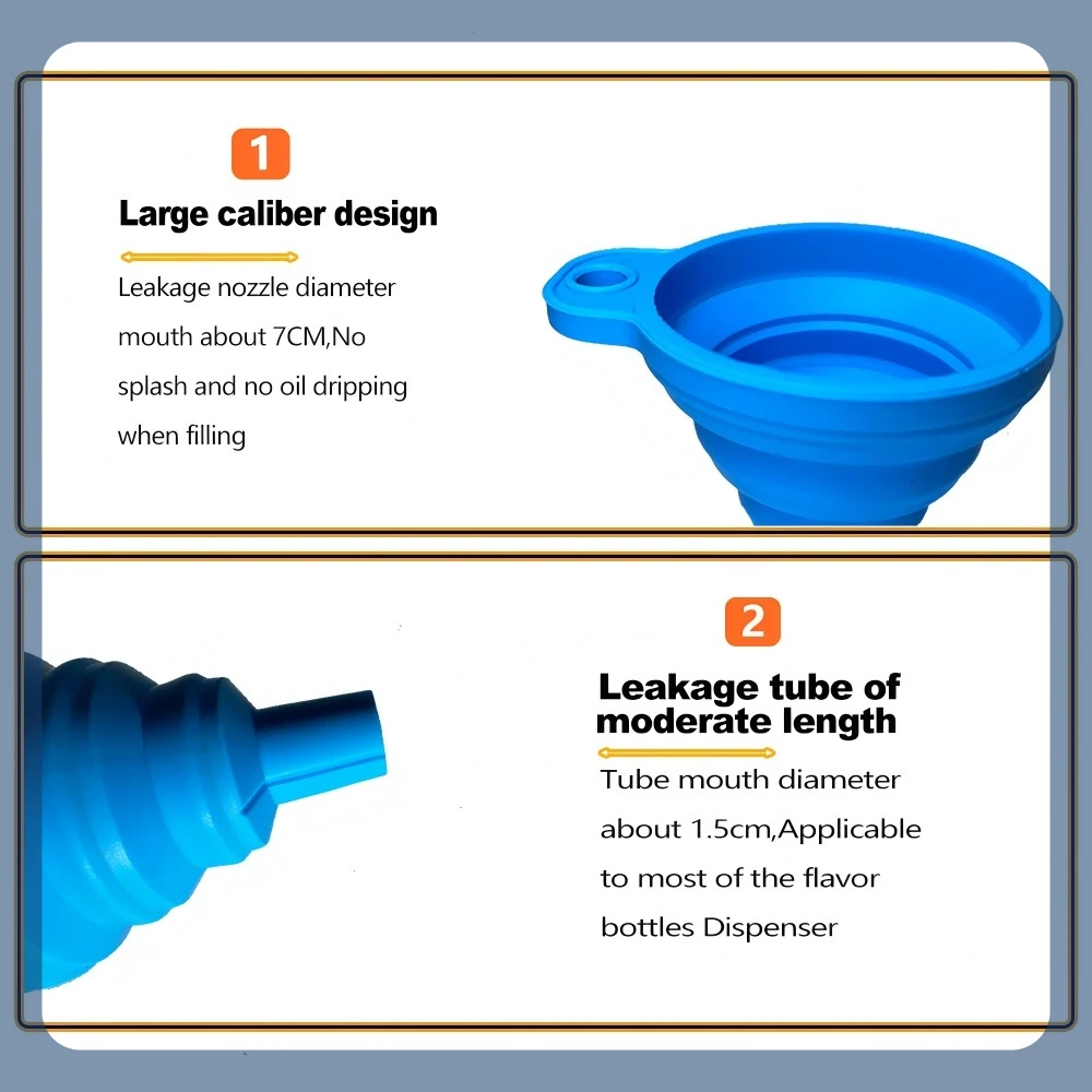 

Воронка для двигателя, автомобильная универсальная силиконовая воронка для жидкости, воронка для замены омывающей жидкости, складная портативная воронка для замены моторного масла, бензина