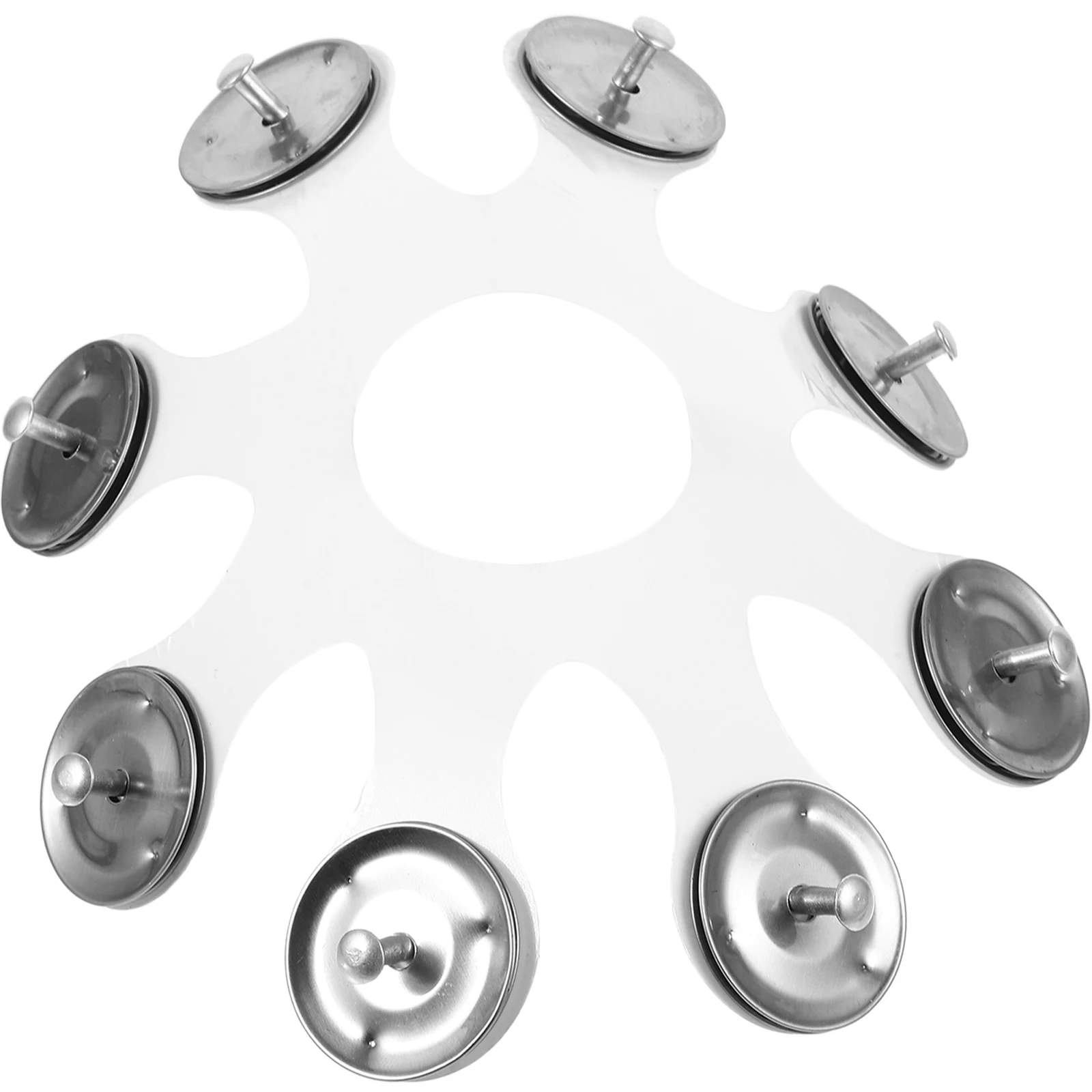 

Rings and Cymbals Drum Accessory Handbell Accessories Handheld Hihat for Drums White Mount
