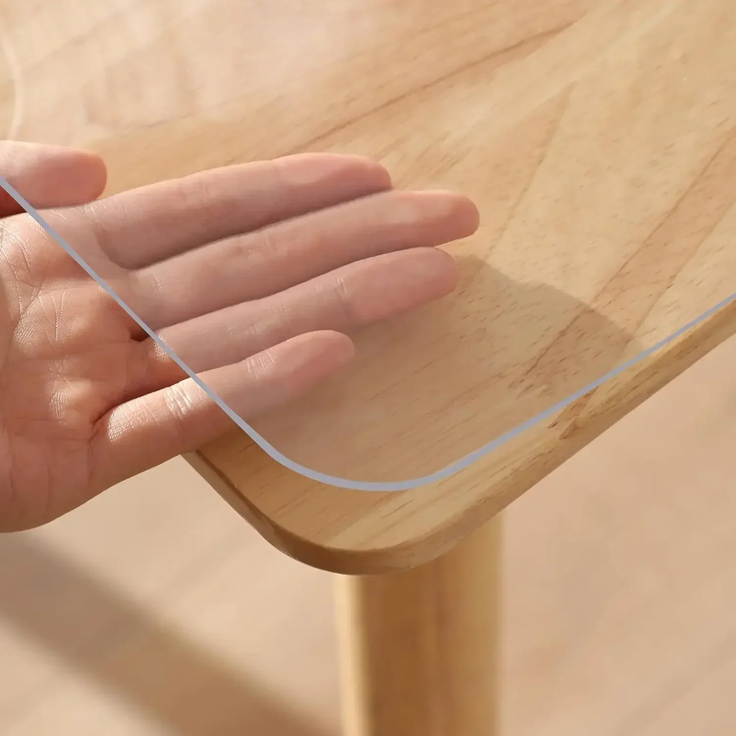 Oil Spill Proof Wipeable Transparent Tablecloths Cover for Dining, Picnic, Camping, Outdoor Tablecloth Protector