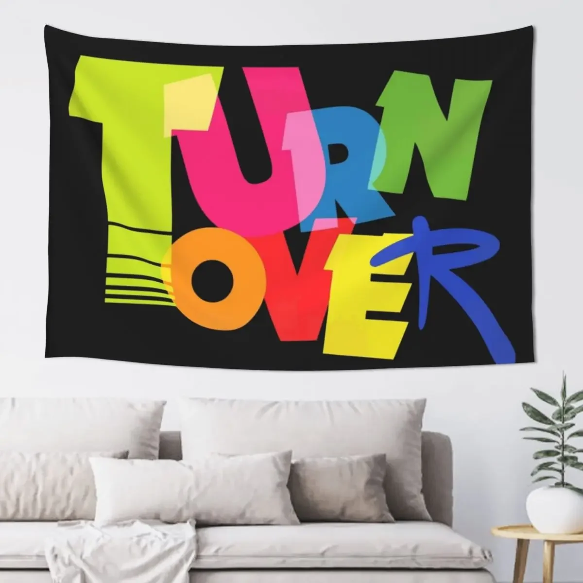 Turnover tour logo Tapestry Decoration Bedroom Room Decor Aesthetic Tapestry