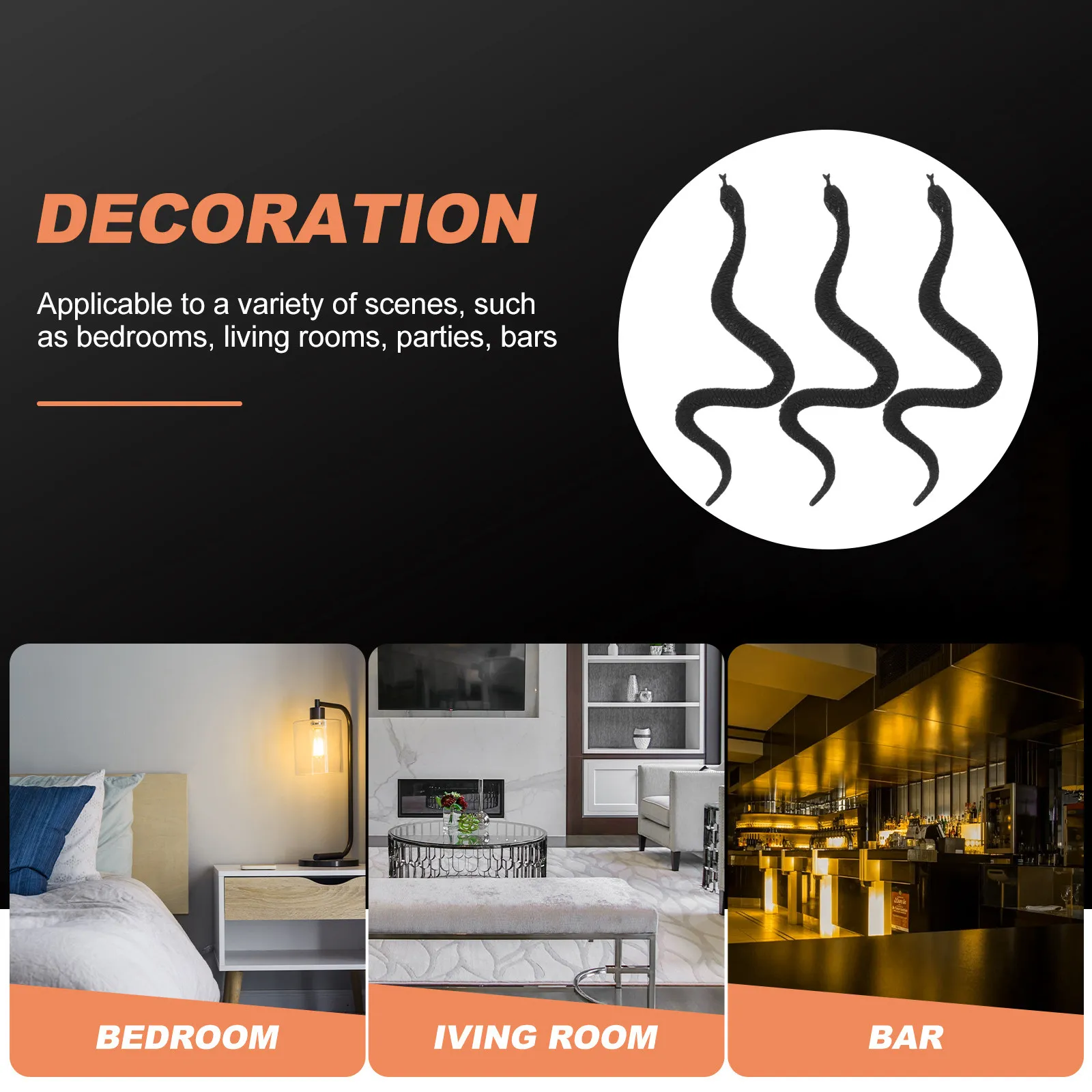 

100Pcs Premium Plastic Simulation Snakes Compact Lightweight Scary Decor for Role Play Halloween Festival Tricky Prank Props