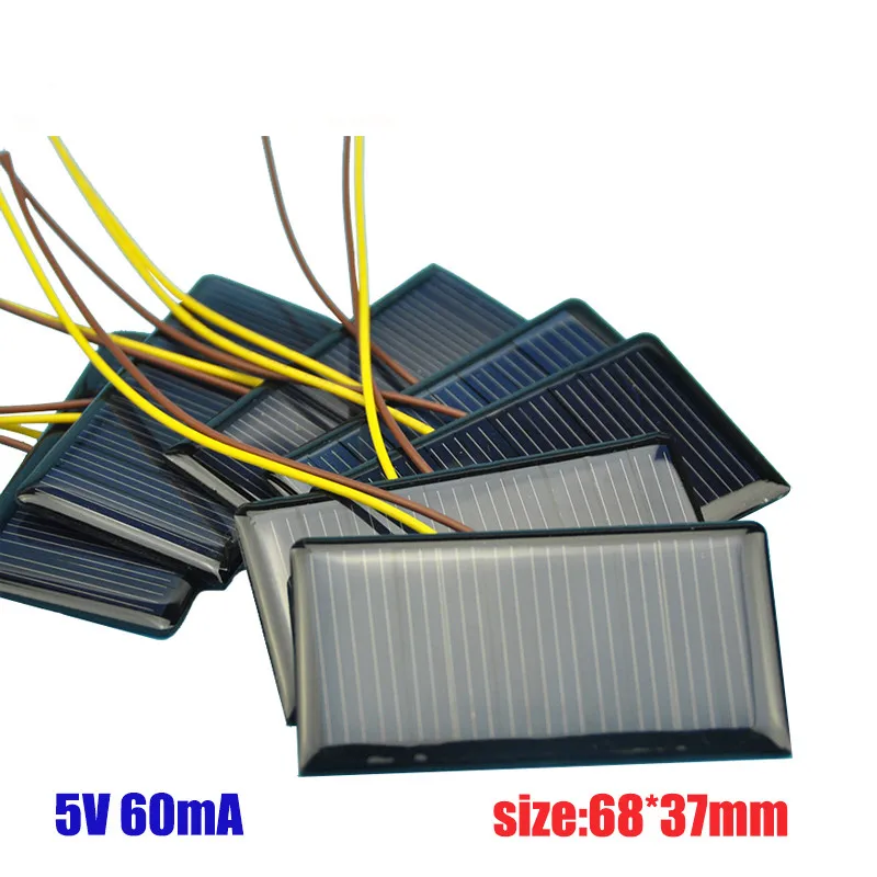 

Solar Epoxy Sheet Polycrystalline Solar Panel 5V 60MA Rechargeable Cell for Solar DIY