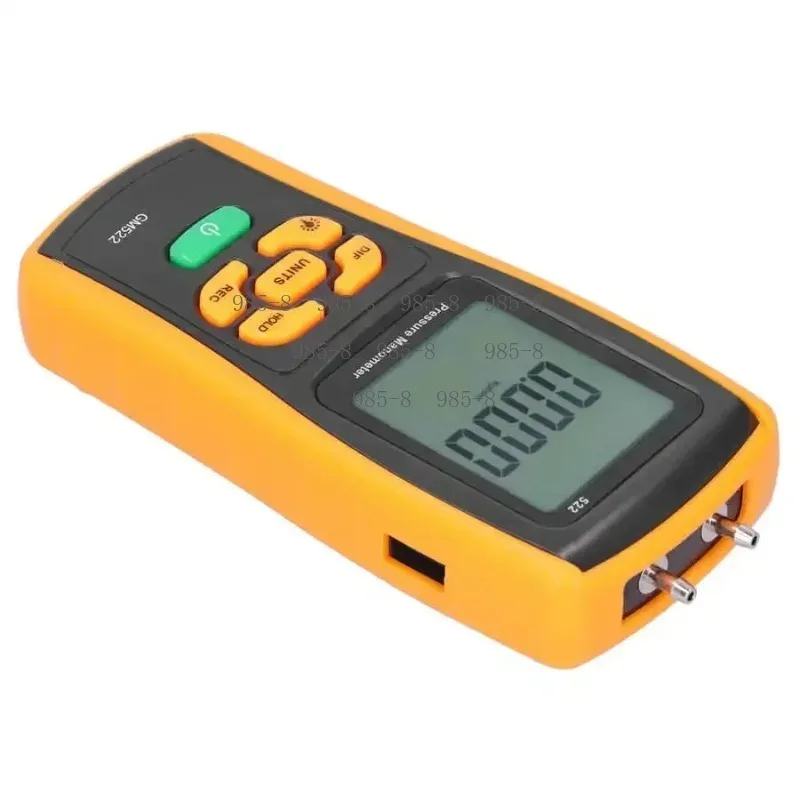 GM522 Portable Manometer Industrial Testing Digital Differential Gauge, Precise Digital Pressure Measuring Tool