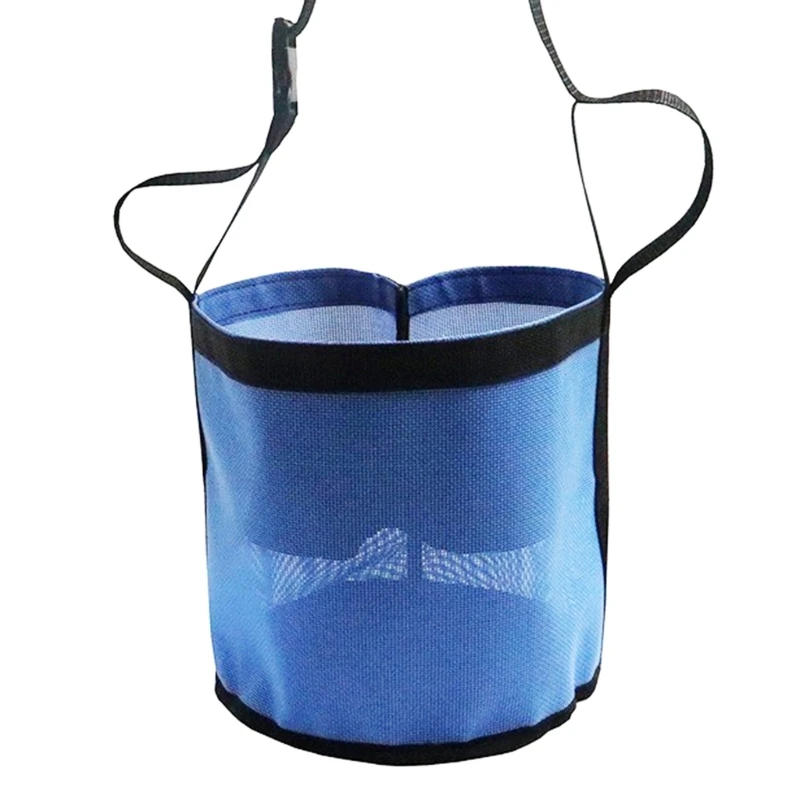 Horse Feed Bag Horse Feeding Hays Bag Hays Bucket with Adjustable Strap, Mesh Feed Bag Hays Storage Bag Slow Feed Bucket