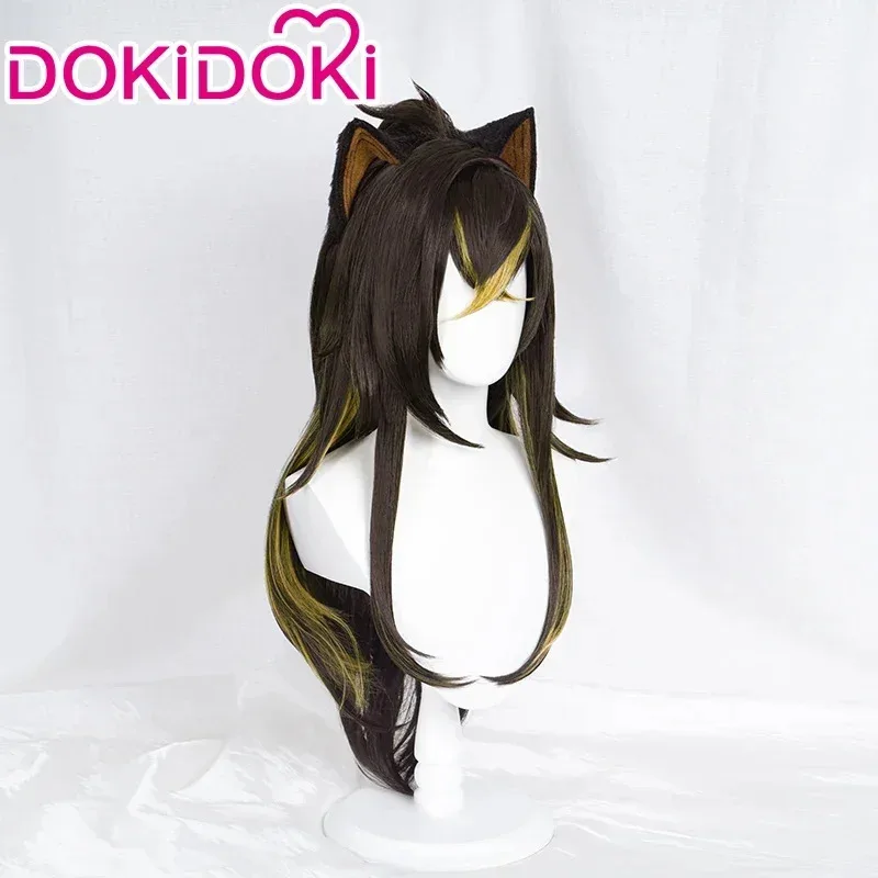

zz04zz12 Игра DokiDoki Парик Genshin Impact Dehya Косплей Длинные волосы Пушистые пушистые уши Sumeru