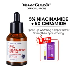 VIBRANT GLAMOUR Niacinamide Serum Quickly Brighten Remove Acne Black Spots Melasma Moisturing 5X Ceramide Inhibit Melanin  30ml