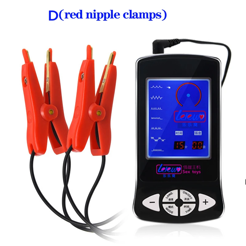 APP Remote Control Electro Shock Stimulation Nipple Clamps Breast Stimulator Pussy Clamp Erotic Adult Sex Toys For Woman Men view 4