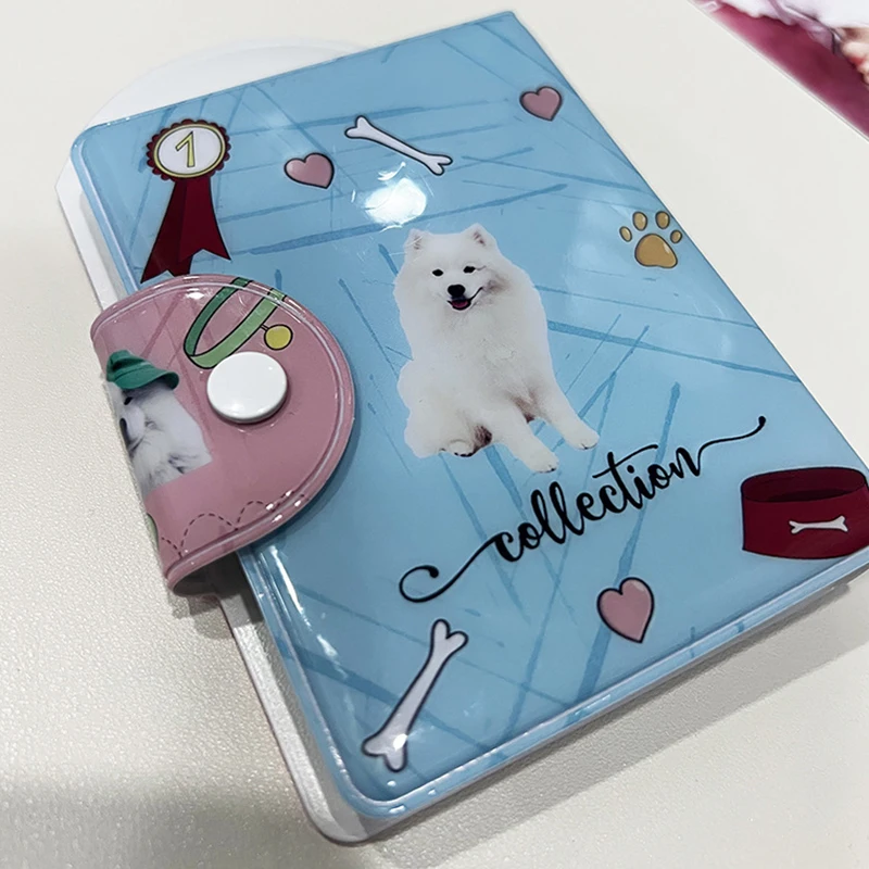 3 Inch Puppy Dog Printing Photo Album 28 Grids Cartoon Square Hollow With Buckle Storage Album INS Photocard Holder