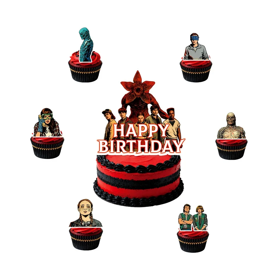 Stranger Things Staffel 5 Partyzubehör Geburtstagsdekorationsset mit Banner, Ballons und Hängedekorationen für Jungen- und Mädchen-Themenpartys – Detail 9