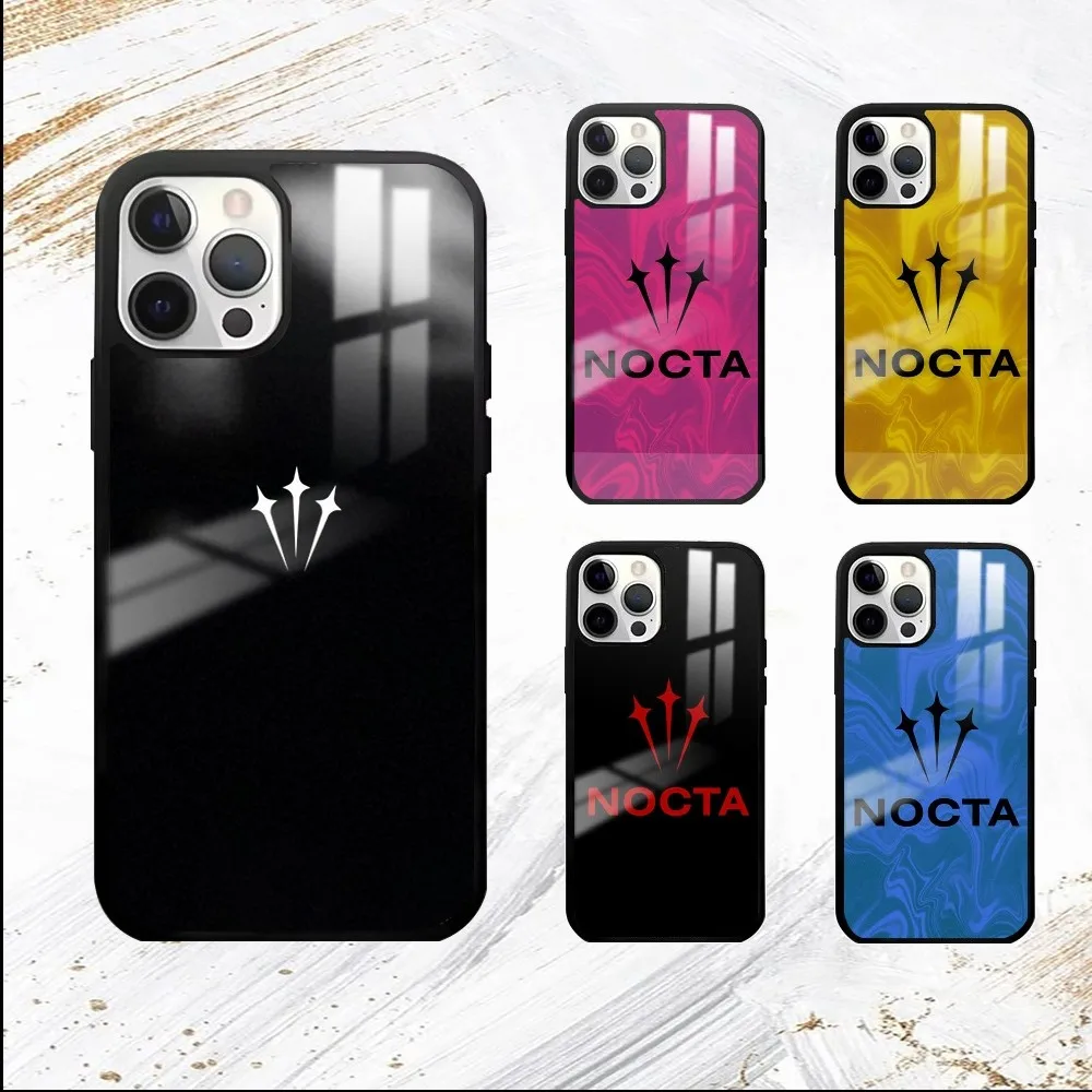 the N-NOCTA ES logo Phone Case For iPhone 16 15 14 13 12 11 Pro Max Plus Mini PC Fashion High Quality mirror phone case