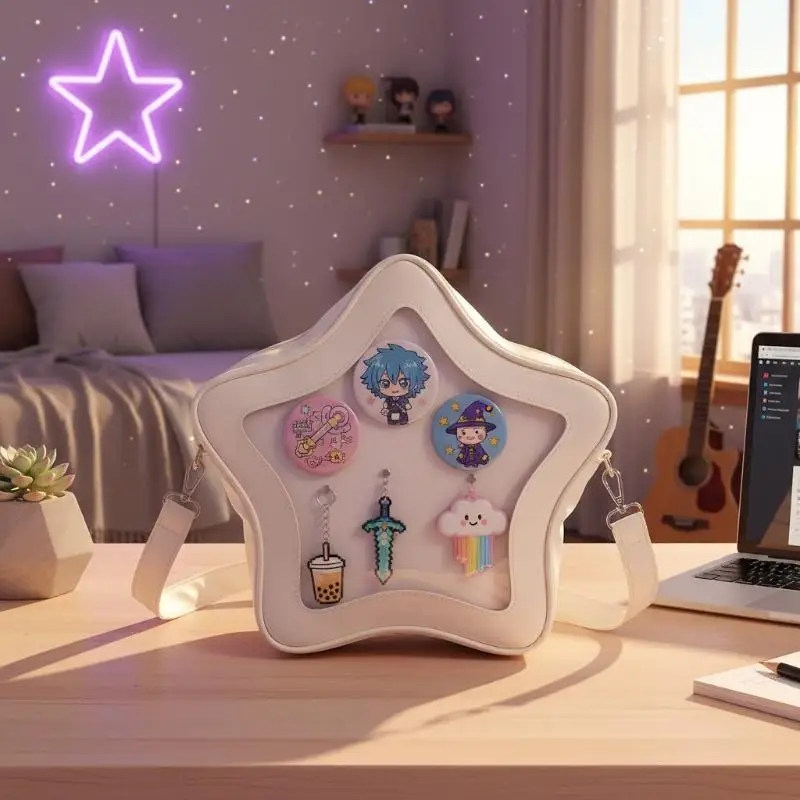 bolsa-transversal-divertida-em-formato-de-estrela-anime-kawaii-para-viagem-e-colecionismo