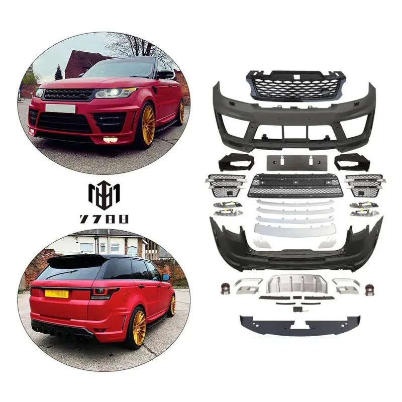 For  Range Rover Sport 2014-2017 L494 Upgrade To Lumma Front And Rear Bumper Body Kit With Front Lip