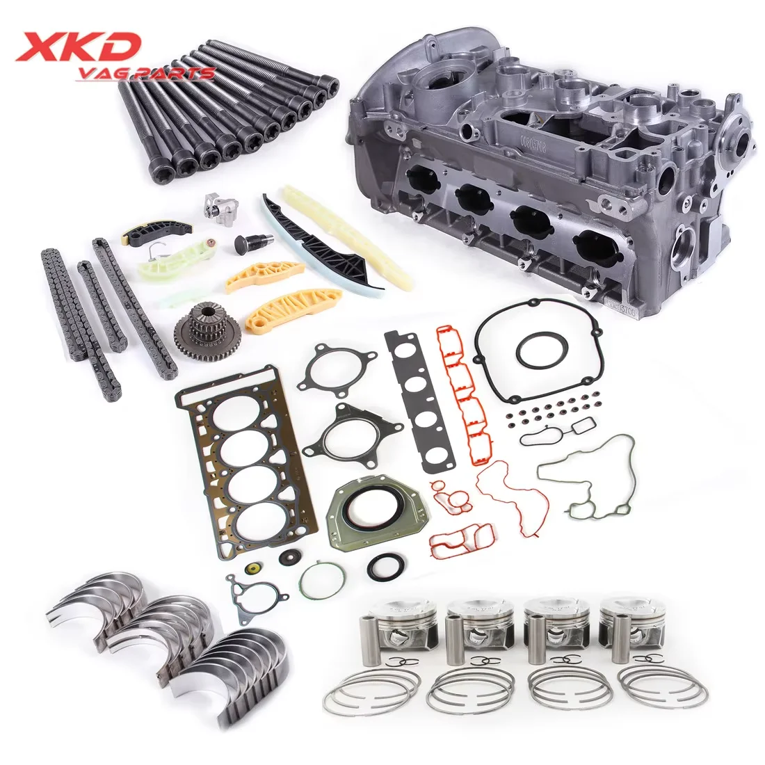 EA888 21MM Engine Overhaul Rebuilding&Cylinder Head & Timing Chain Set Fit For VW Eos CC Jetta Golf Passat AUDI A5 2.0T CCT CCZ