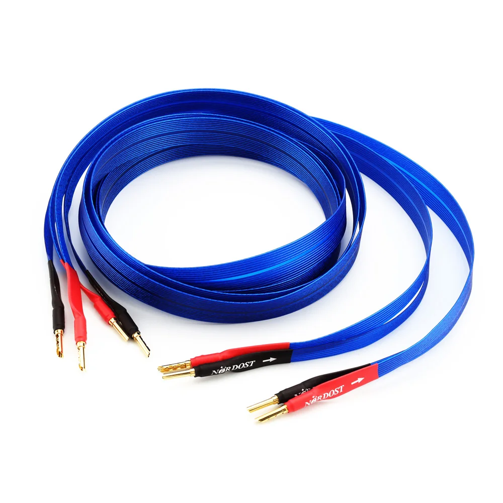 Nordost Blue Heaven speaker cable Silver-plated OFC loudspeaker wire Flat hifi audio cable audiophile cable for Amplifier DVD CD