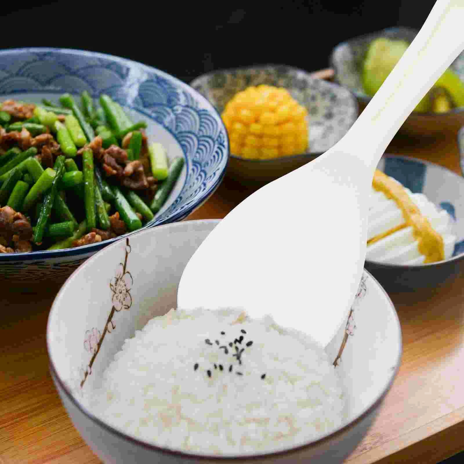

Rice Spoon Thickened Compact Scooper Reusable Plastic Handle Kitchen Tool Serving Utensil Household Accessories