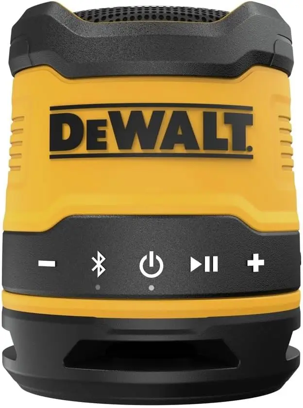 DEWALT DCR008 Rechargeable Mini Bluetooth Speaker IP67 Waterproof 16H Runtime Jobsite Tough USB-C Charging