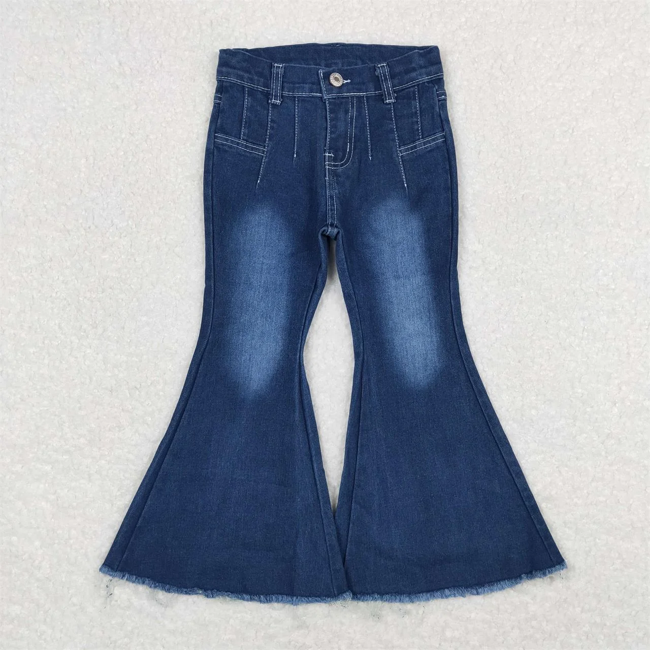 

Wholesale Kids Infant Pocket Clothes Toddler Blue Bell Pants Baby Girl Trousers Children Denim Jeans