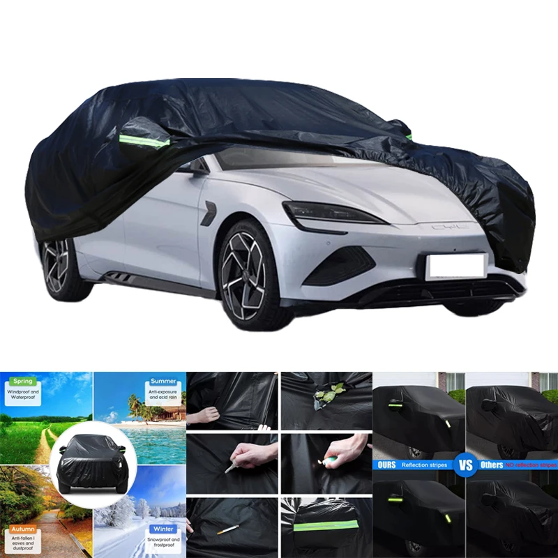 

For BYD Seal All-Weather Car Covers 6-in-1 Waterproof Dustproof UV Proof Snowproof Scratch Resistant Protection