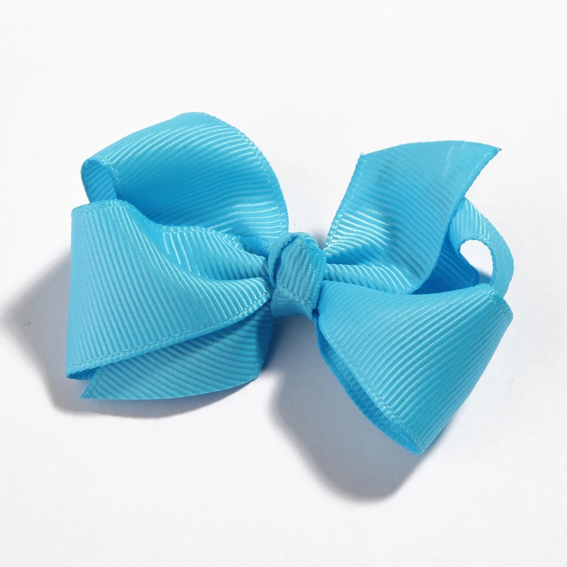 

120pcs/lot 7.6cm 30 colors Cute Grosgrain Ribbon Flower Hair Bows with Clips Kids Boutique Threaded Ribbon for Hair Accessories