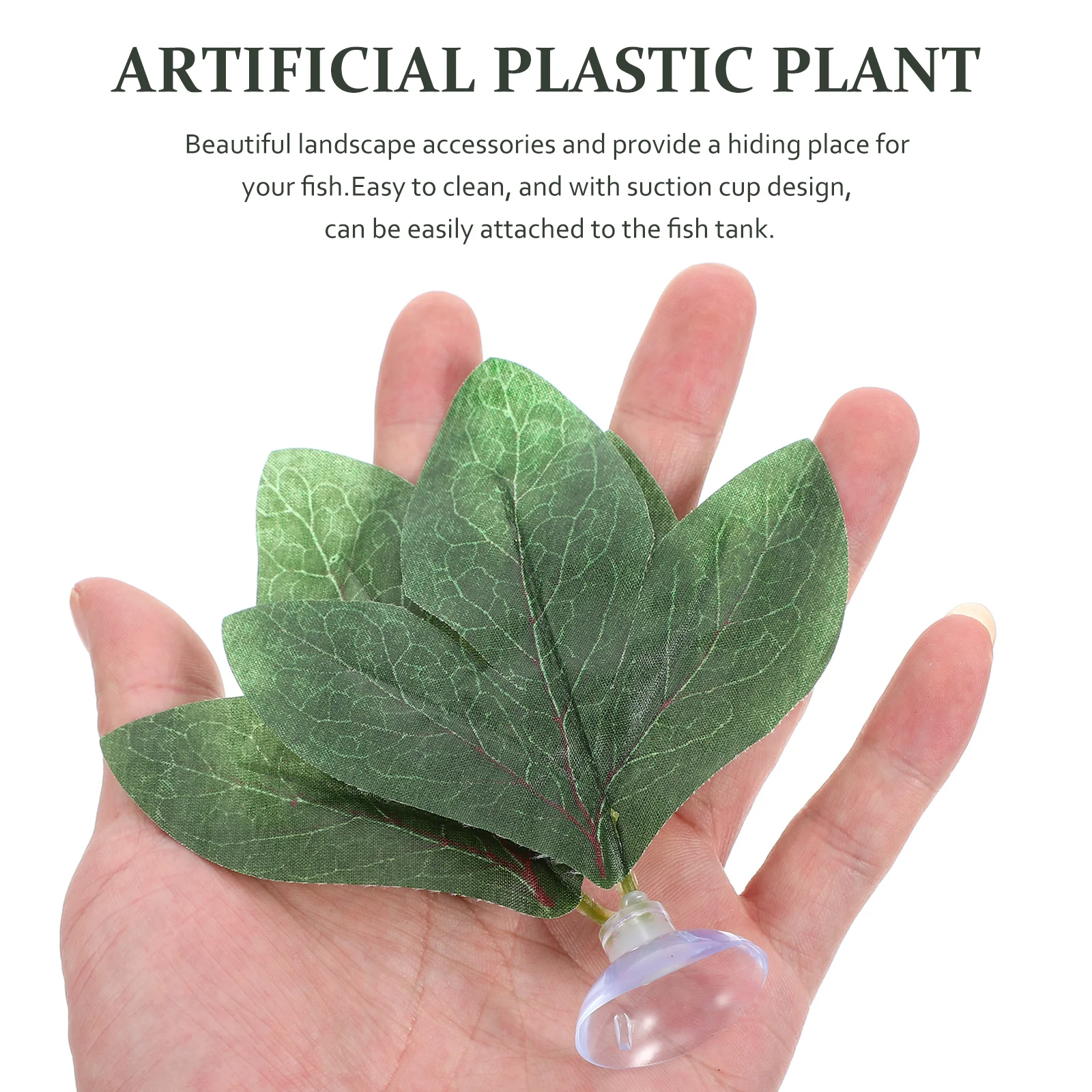 

4Pcs Plastic Aquarium Fake Plants Realistic Artificial Plant Leaves Fish Tank Decoration Reptile Tank Scene Aquarium Fake Plant