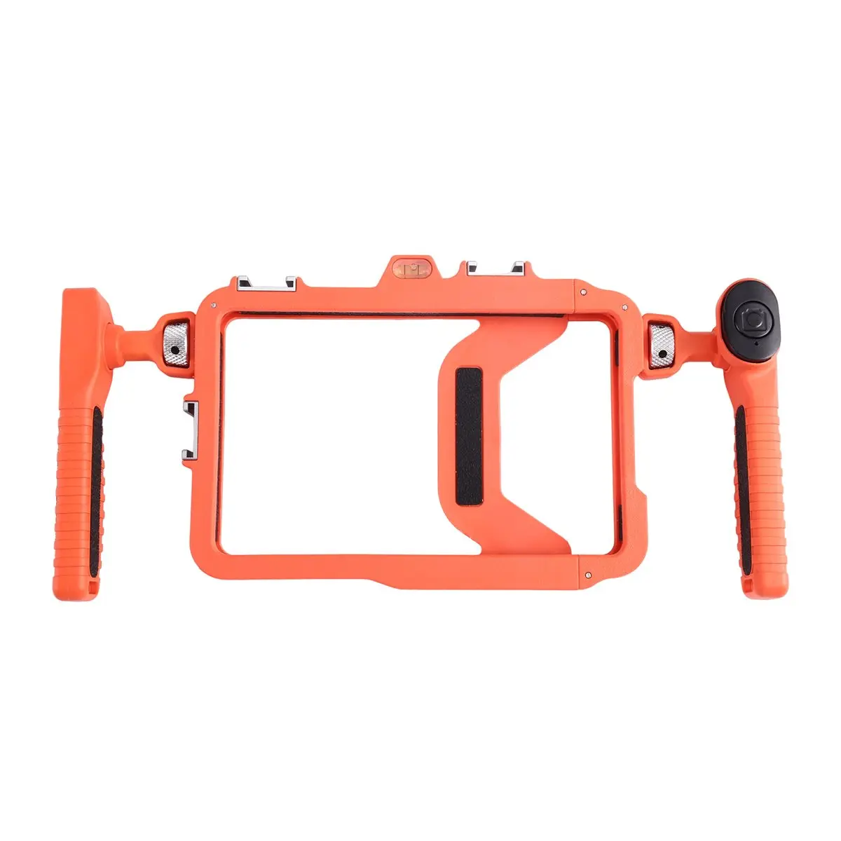 Dual-Hand Bluetooth Phone Cage Extension Frame Accessory Stabilizer Universal Vlog Phone Stand Vlogging Orange