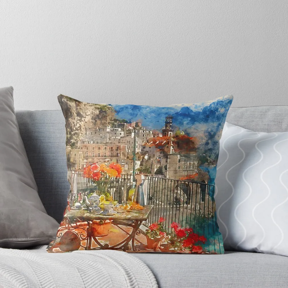 

Amalfi, Italy Throw Pillow christmas decorations 2025 Luxury Pillow Cover Luxury Cushion Cover Sofa Cushions Covers pillow