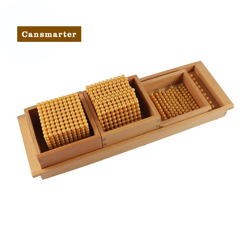 Montessori Math Educatief Baby Speelgoed Gouden Kralen Materiaal Symbolen Met Trays Kids Leermiddelen Puzzels Games Speelgoed Voor Kinderen