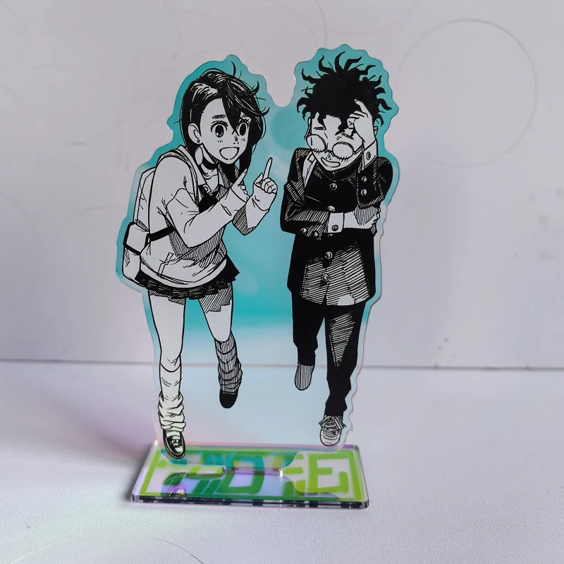 Anime Figure DAN DA DAN Momo Laser Acrylic Keychain Stand Model Plate Fans Bag Gift Display Fashion Cosplay Ornaments Decoration