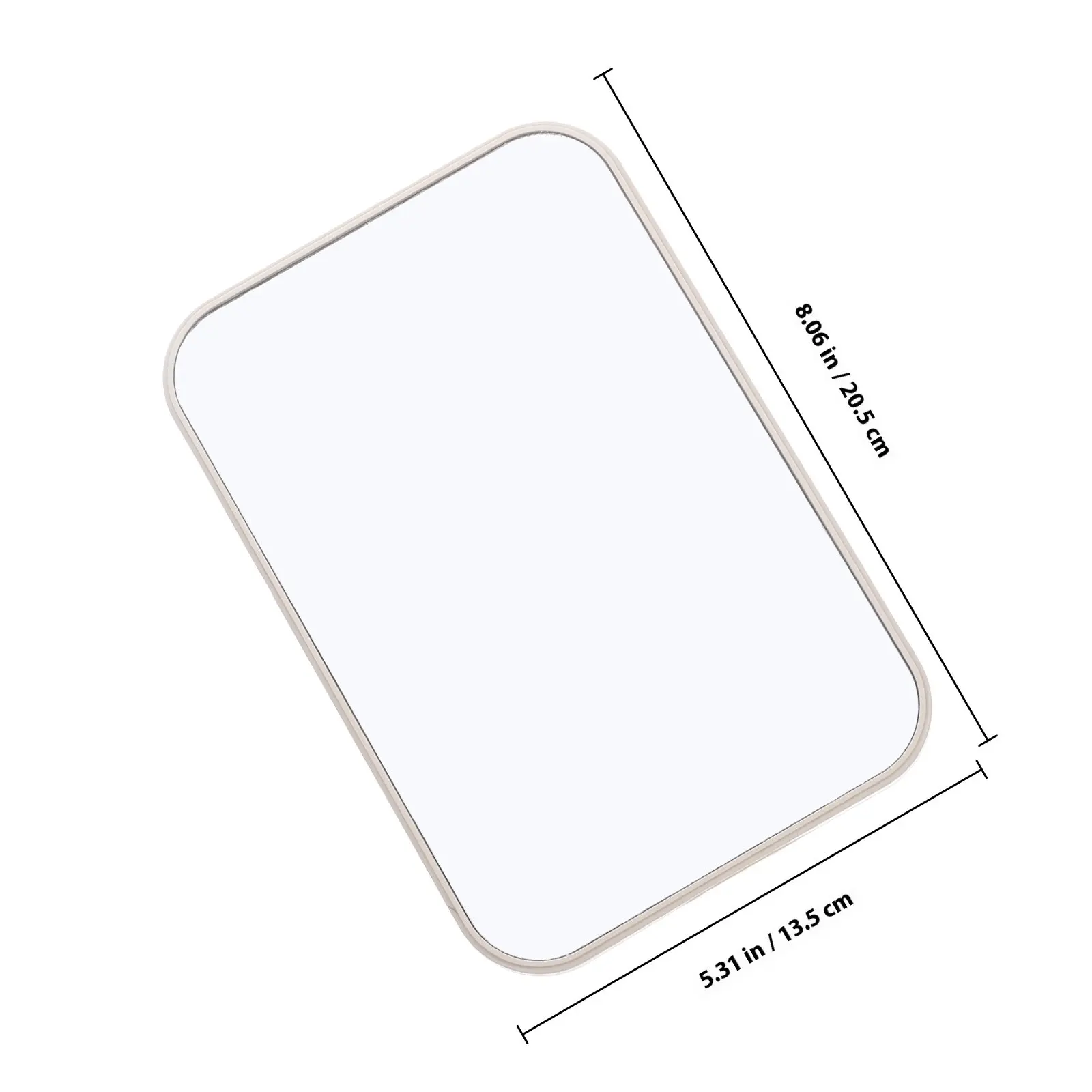 Minimalist Rectangular Hd Desktop Makeup Mirror Foldable Tabletop Vanity Mirror for Women Travel Bedroom Dressing Table Use