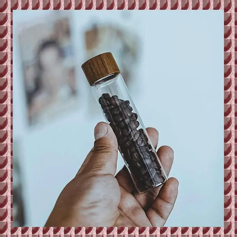 

A95G 1 шт. стеклянная трубка для кофейных зерен с деревянным инструментом, трубки в бутылках для хранения зерна, деревянные герметичные герметичные канистры