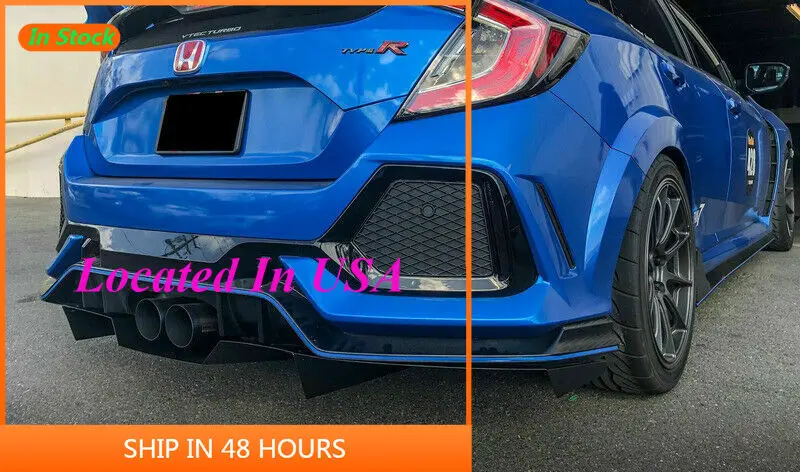 

Carbon Fiber for Honda FK8 CIVIC TyP-R OE Rear Bumper Diffuser Under Spoiler Bodykits Wings Diffusers Spoilers Addon Trim Kits