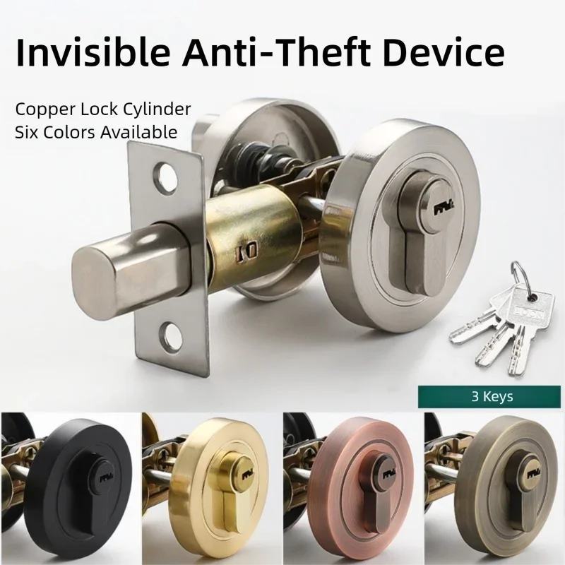 

Многоцветный бытовой невидимый замок, внутренний противоугонный замок, односторонний скрытый замок, дверной замок для хранения в спальне, подвала