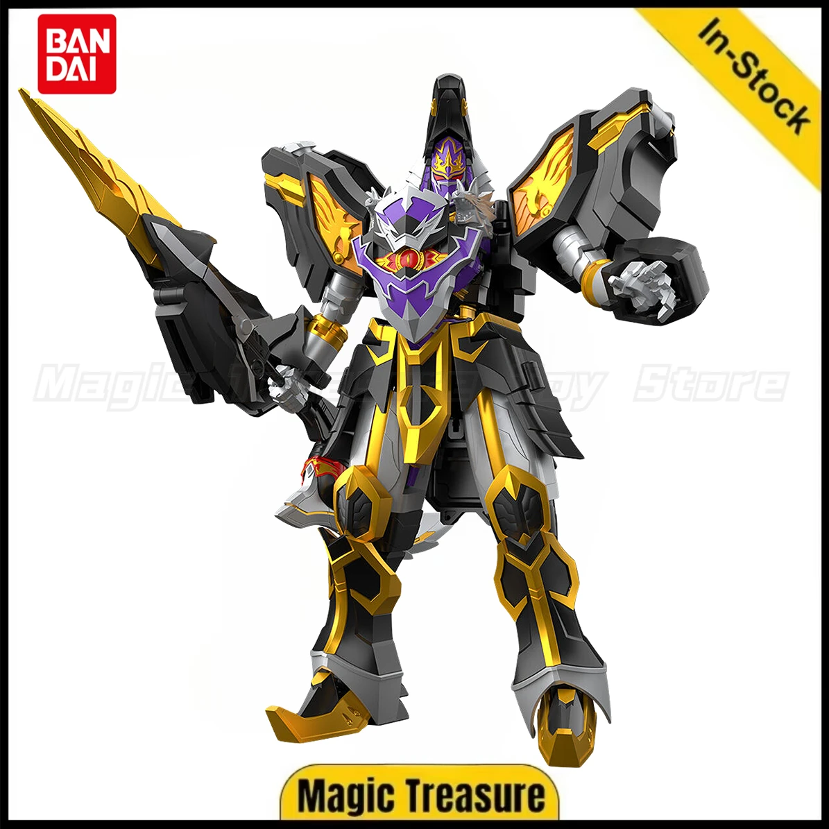 

【В наличии】Оригинальная фигурка Bandai SMP Mahou Sentai Magiranger Black Wolf Caesar, игрушка, орнамент, подарок